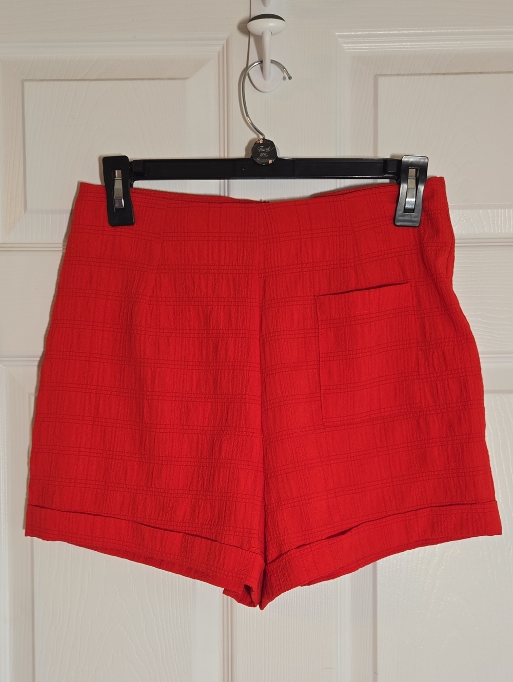 Urban Outfitters Dark Orange Red High Waist Shorts Zippered Back Size 6